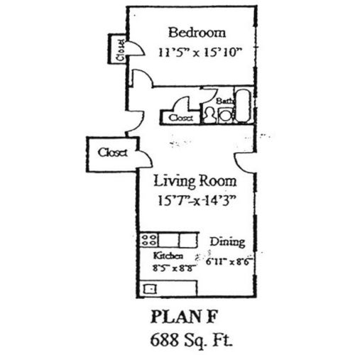 Commonwealth Crossing Apartment Plan F