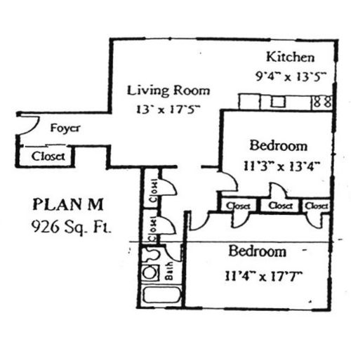 Commonwealth Crossing Apartment Plan M